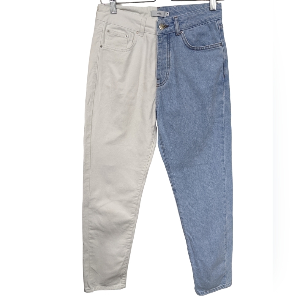 Adika Two Tone Mom Jeans Sz M